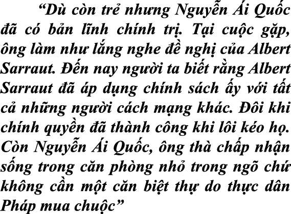  “D c n tr  nh ng Nguy n  i Qu c    c  b n l nh ch nh tr . T i cu c g p,  ng l m nh  l ng nghe    ngh  c a Albert Sa...