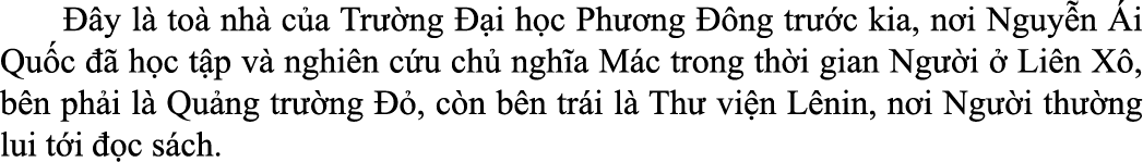   y l  to  nh  c a Tr  ng   i h c Ph  ng   ng tr  c kia, n i Nguy n  i Qu c    h c t p v  nghi n c u ch  ngh a M c t...