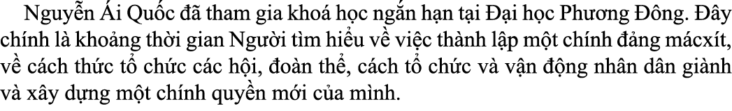  Nguy n i Qu c    tham gia kho  h c ng n h n t i   i h c Ph  ng   ng.   y ch nh l  kho ng th i gian Ng  i t m hi u v...
