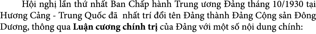  H i ngh l n th  nh t Ban Ch p h nh Trung   ng   ng th ng 10/1930 t i H  ng C ng Trung Qu c    nh t tr    i t n   ng...