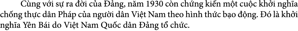 C ng v i s ra   i c a   ng, n m 1930 c n ch ng ki n m t cu c kh i ngh a ch ng th c d n Ph p c a ng  i d n Vi t Nam ...