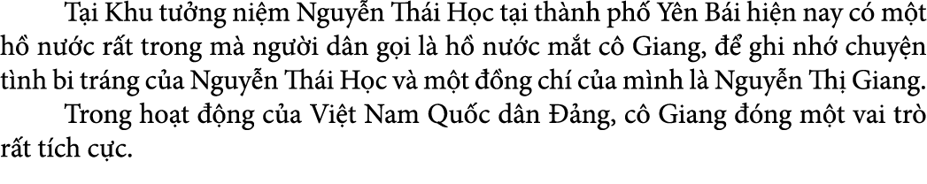  T i Khu t ng ni m Nguy n Th i H c t i th nh ph  Y n B i hi n nay c  m t h  n  c r t trong m  ng  i d n g i l  h  n ...