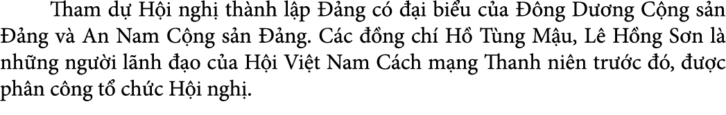  Tham d H i ngh  th nh l p   ng c    i bi u c a   ng D  ng C ng s n   ng v  An Nam C ng s n   ng. C c   ng ch  H  T ...