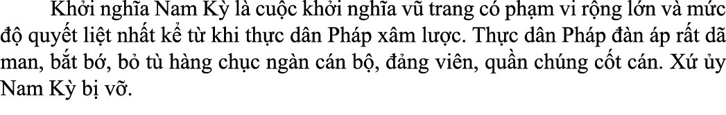  Kh i ngh a Nam K l  cu c kh i ngh a v  trang c  ph m vi r ng l n v  m c    quy t li t nh t k  t  khi th c d n Ph p ...