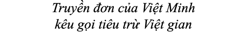 Truy n  n c a Vi t Minh k u g i ti u tr  Vi t gian
