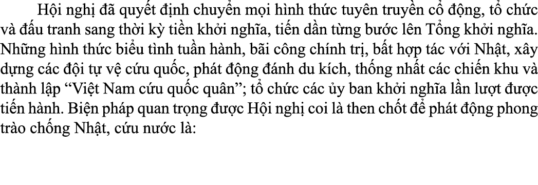  H i ngh    quy t   nh chuy n m i h nh th c tuy n truy n c    ng, t  ch c v    u tranh sang th i k  ti n kh i ngh a,...
