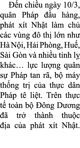   n chi u ng y 10/3, qu n Ph p   u h ng, ph t x t Nh t l m ch  c c v ng    th  l n nh  H  N i, H i Ph ng, Hu , S i G...