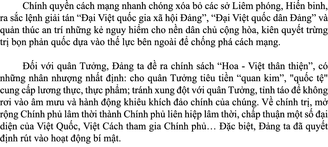  Ch nh quy n c ch m ng nhanh ch ng x a b c c s  Li m ph ng, Hi n binh, ra s c l nh gi i t n “  i Vi t qu c gia x  h ...