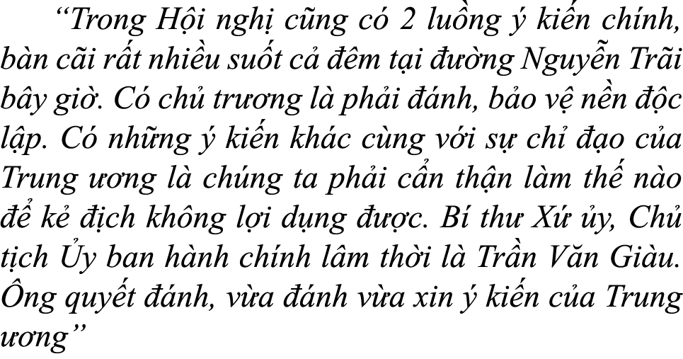  “Trong H i ngh c ng c  2 lu ng   ki n ch nh, b n c i r t nhi u su t c    m t i    ng Nguy n Tr i b y gi . C  ch  tr...