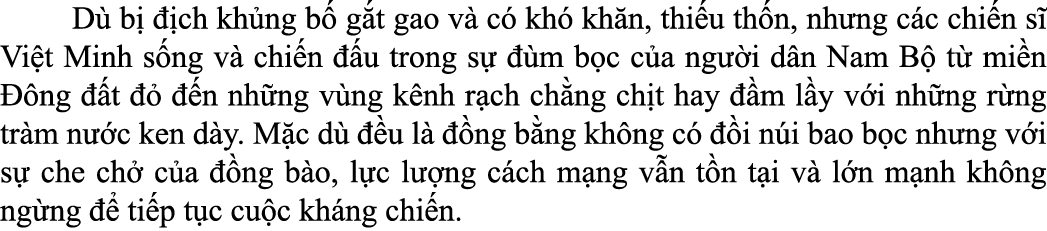 D b    ch kh ng b  g t gao v  c  kh  kh n, thi u th n, nh ng c c chi n s  Vi t Minh s ng v  chi n   u trong s    m ...