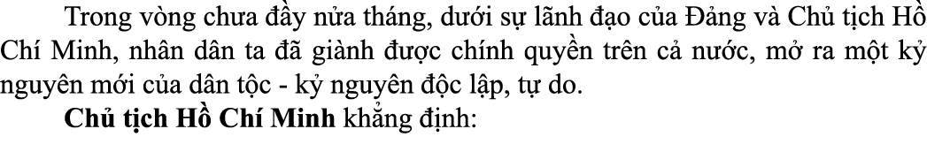  Trong v ng ch a  y n a th ng, d  i s  l nh   o c a   ng v  Ch  t ch H  Ch  Minh, nh n d n ta    gi nh    c ch nh qu...