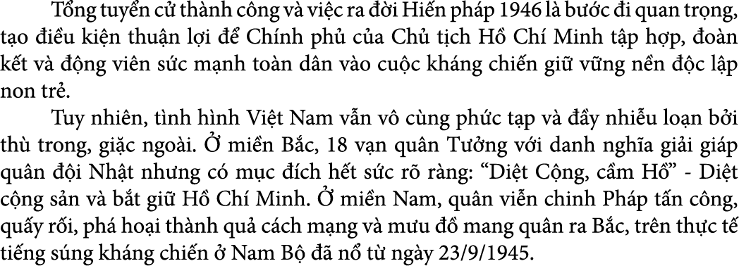 T ng tuy n c th nh c ng v  vi c ra   i Hi n ph p 1946 l  b  c  i quan tr ng, t o  i u ki n thu n l i    Ch nh ph  c...