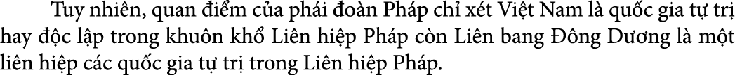  Tuy nhi n, quan i m c a ph i  o n Ph p ch  x t Vi t Nam l  qu c gia t  tr  hay   c l p trong khu n kh  Li n hi p Ph...