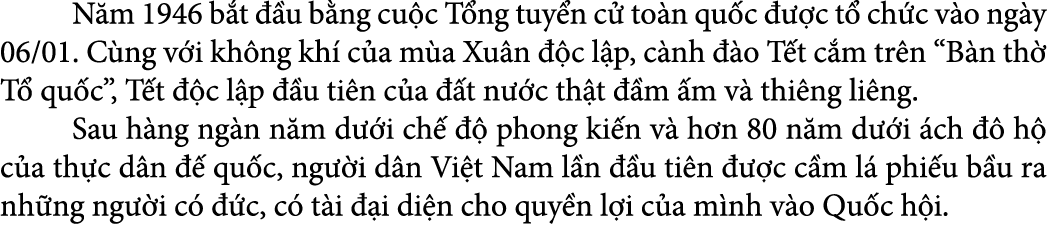  N m 1946 b t  u b ng cu c T ng tuy n c  to n qu c    c t  ch c v o ng y 06/01. C ng v i kh ng kh  c a m a Xu n   c ...