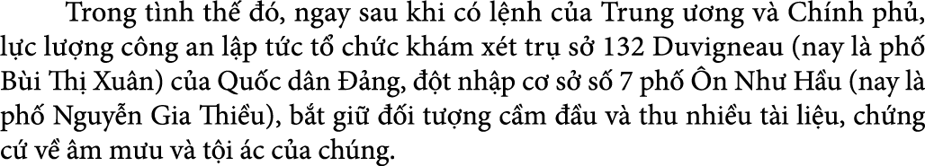  Trong t nh th   , ngay sau khi c  l nh c a Trung   ng v  Ch nh ph , l c l  ng c ng an l p t c t  ch c kh m x t tr  ...