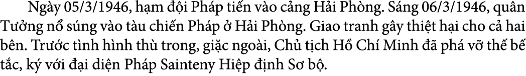  Ng y 05/3/1946, h m  i Ph p ti n v o c ng H i Ph ng. S ng 06/3/1946, qu n T  ng n  s ng v o t u chi n Ph p   H i Ph...