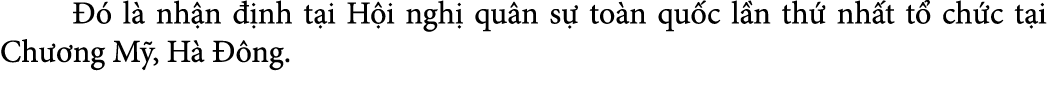    l  nh n   nh t i H i ngh  qu n s  to n qu c l n th  nh t t  ch c t i Ch  ng M , H    ng.