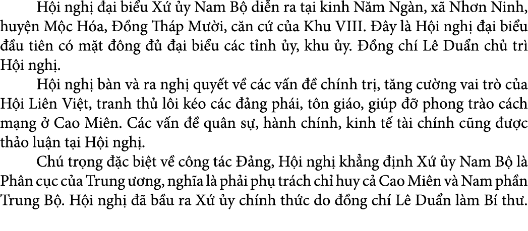  H i ngh   i bi u X   y Nam B  di n ra t i kinh N m Ng n, x  Nh n Ninh, huy n M c H a,   ng Th p M  i, c n c  c a Kh...