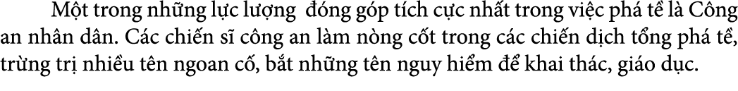  M t trong nh ng l c l ng   ng g p t ch c c nh t trong vi c ph  t  l  C ng an nh n d n. C c chi n s  c ng an l m n n...