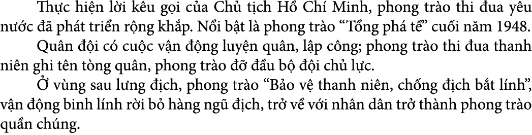  Th c hi n l i k u g i c a Ch t ch H  Ch  Minh, phong tr o thi  ua y u n  c    ph t tri n r ng kh p. N i b t l  phon...