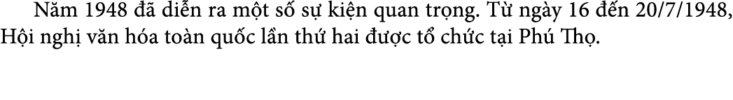  N m 1948   di n ra m t s  s  ki n quan tr ng. T  ng y 16   n 20/7/1948, H i ngh  v n h a to n qu c l n th  hai    c...