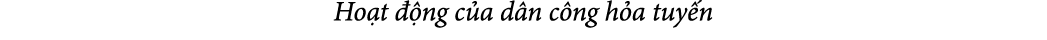 Ho t  ng c a d n c ng h a tuy n