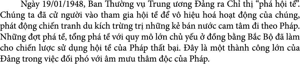  Ng y 19/01/1948, Ban Th ng v  Trung   ng   ng ra Ch  th  “ph  h i t ”. Ch ng ta    c  ng  i v o tham gia h i t     ...