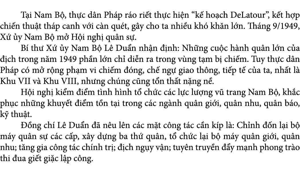  T i Nam B , th c d n Ph p r o ri t th c hi n “k ho ch DeLatour”, k t h p chi n thu t th p canh v i c n qu t, g y ch...