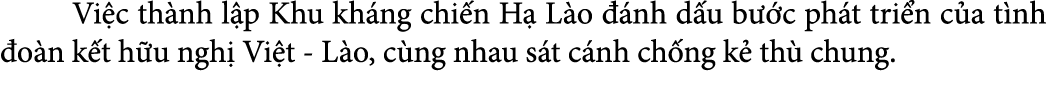  Vi c th nh l p Khu kh ng chi n H L o   nh d u b  c ph t tri n c a t nh  o n k t h u ngh  Vi t L o, c ng nhau s t c ...