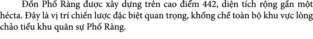   n Ph  R ng    c x y d ng tr n cao  i m 442, di n t ch r ng g n m t h cta.   y l  v  tr  chi n l  c   c bi t quan t...