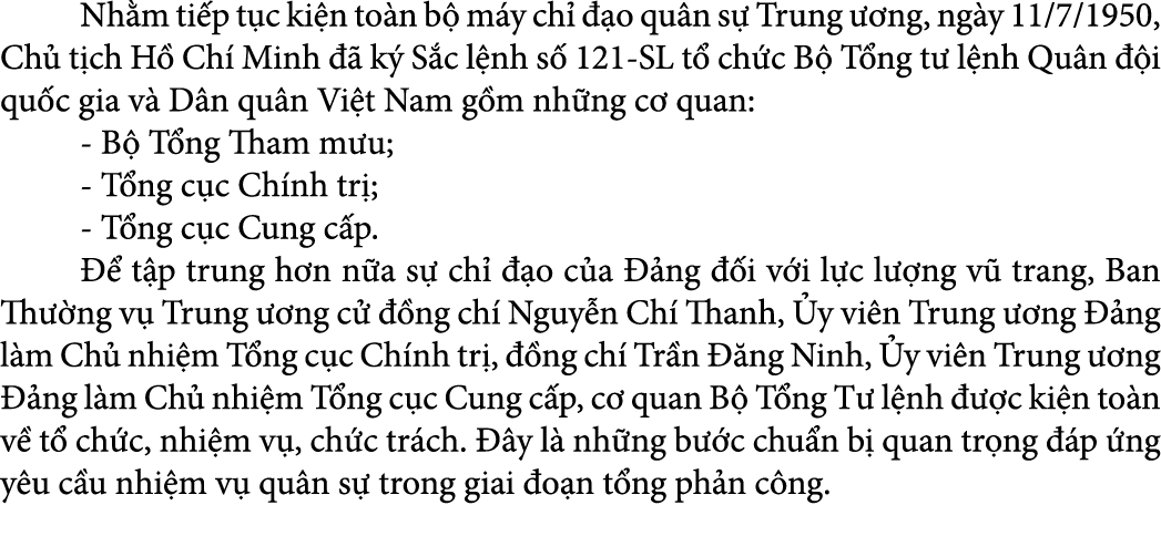  Nh m ti p t c ki n to n b m y ch    o qu n s  Trung   ng, ng y 11/7/1950, Ch  t ch H  Ch  Minh    k  S c l nh s  12...