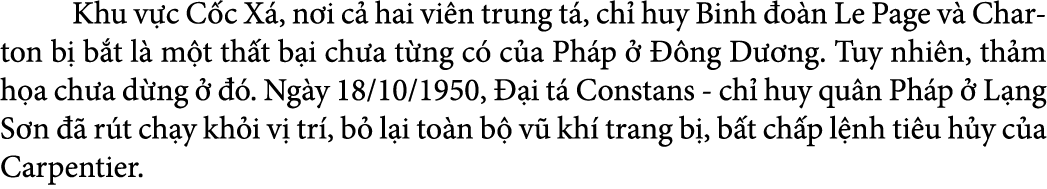  Khu v c C c X , n i c hai vi n trung t , ch  huy Binh  o n Le Page v  Charton b  b t l  m t th t b i ch a t ng c  c...