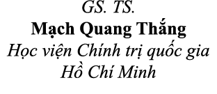 GS. TS. M ch Quang Th ng H c vi n Ch nh tr qu c gia H  Ch  Minh 