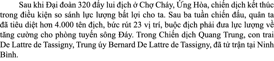  Sau khi  i  o n 320   y lui   ch   Ch  Ch y,  ng H a, chi n d ch k t th c trong  i u ki n so s nh l c l  ng b t l i...