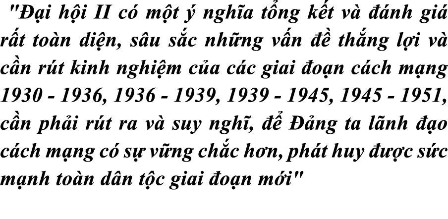  \“ i h i II c  m t   ngh a t ng k t v    nh gi  r t to n di n, s u s c nh ng v n    th ng l i v  c n r t kinh nghi ...