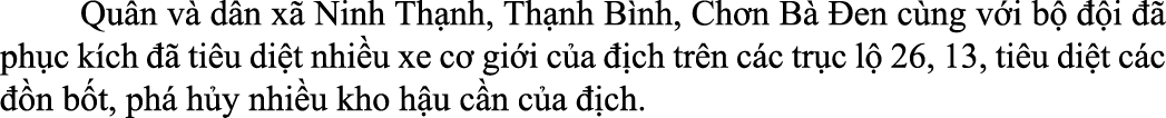  Qu n v d n x  Ninh Th nh, Th nh B nh, Ch n B   en c ng v i b    i    ph c k ch    ti u di t nhi u xe c  gi i c a   ...