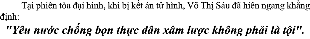  T i phi n t a  i h nh, khi b  k t  n t  h nh, V  Th  S u    hi n ngang kh ng   nh: \“Y u n  c ch ng b n th c d n x ...