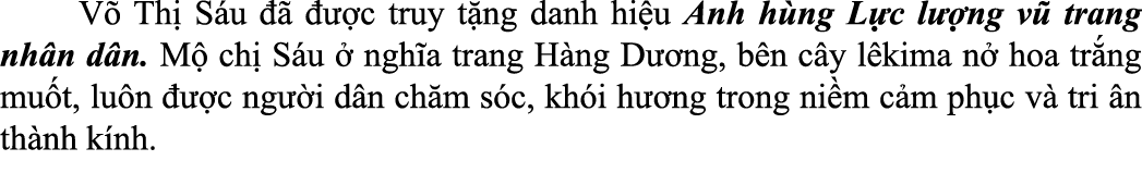  V Th  S u       c truy t ng danh hi u Anh h ng L c l  ng v  trang nh n d n. M  ch  S u   ngh a trang H ng D  ng, b ...
