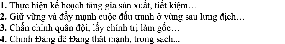 1. Th c hi n k ho ch t ng gia s n xu t, ti t ki m… 2. Gi  v ng v    y m nh cu c   u tranh   v ng sau l ng   ch… 3. C...