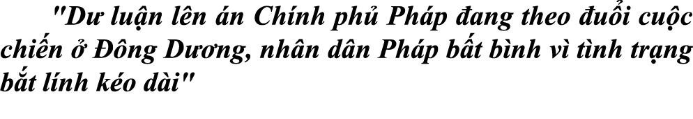  \“D lu n l n  n Ch nh ph  Ph p  ang theo  u i cu c chi n     ng D  ng, nh n d n Ph p b t b nh v  t nh tr ng b t l n...