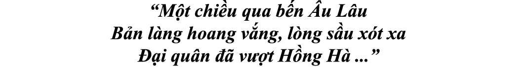 “M t chi u qua b n u L u B n l ng hoang v ng, l ng s u x t xa   i qu n    v  t H ng H  ...” 