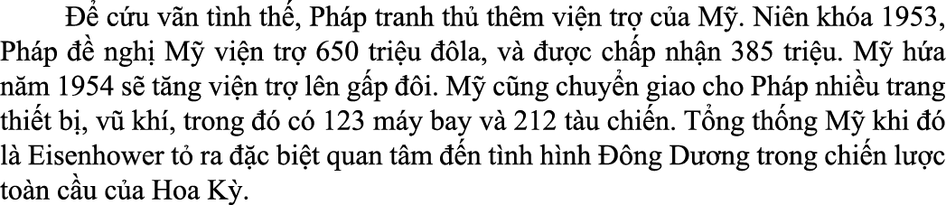    c u v n t nh th , Ph p tranh th  th m vi n tr  c a M . Ni n kh a 1953, Ph p    ngh  M  vi n tr  650 tri u   la, v...