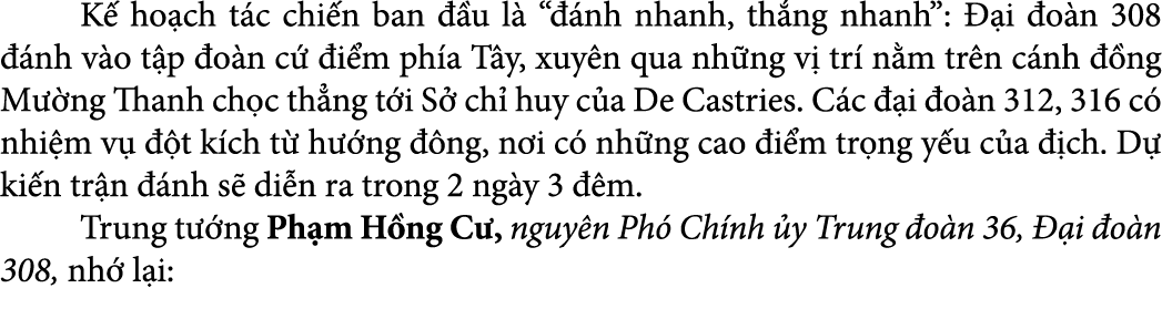  K ho ch t c chi n ban   u l  “  nh nhanh, th ng nhanh”:   i  o n 308   nh v o t p  o n c   i m ph a T y, xuy n qua ...