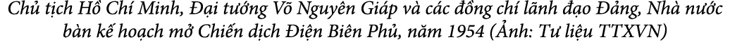 Ch t ch H  Ch  Minh,   i t  ng V  Nguy n Gi p v  c c   ng ch  l nh   o   ng, Nh  n  c b n k  ho ch m  Chi n d ch  i ...