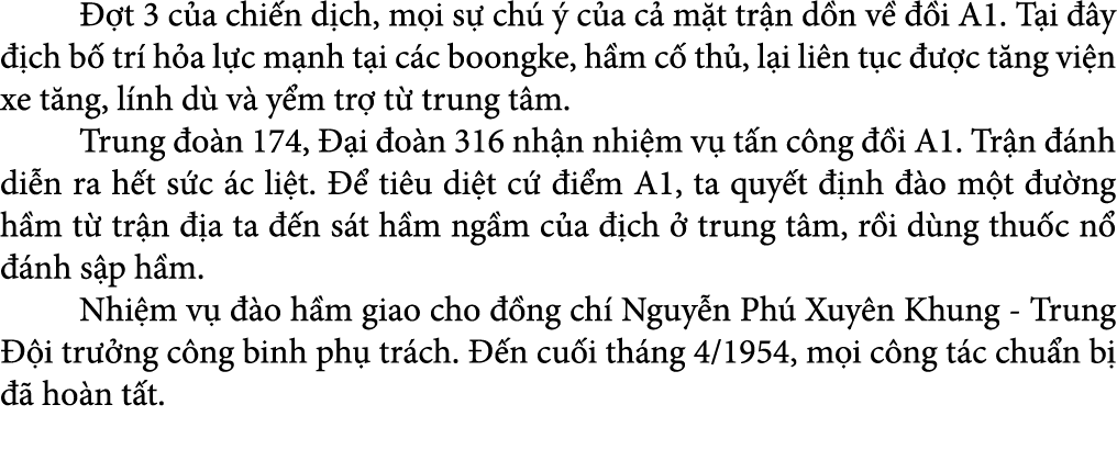   t 3 c a chi n d ch, m i s  ch    c a c  m t tr n d n v    i A1. T i   y   ch b  tr  h a l c m nh t i c c boongke, ...