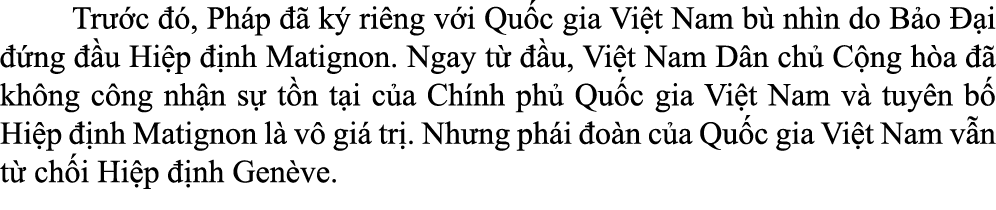  Tr c   , Ph p    k  ri ng v i Qu c gia Vi t Nam b  nh n do B o   i   ng   u Hi p   nh Matignon. Ngay t    u, Vi t N...
