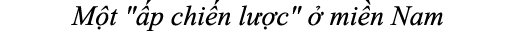 M t \“ p chi n l c\"   mi n Nam
