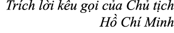 Tr ch l i k u g i c a Ch t ch H  Ch  Minh